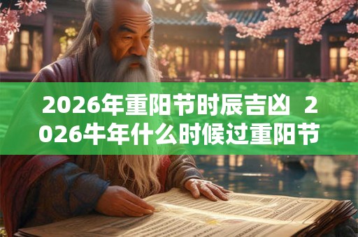 2026年重阳节时辰吉凶  2026牛年什么时候过重阳节