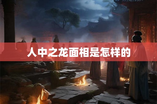 人中之龙面相是怎样的