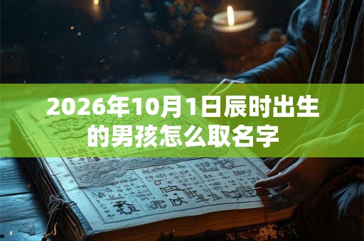 2026年10月1日辰时出生的男孩怎么取名字