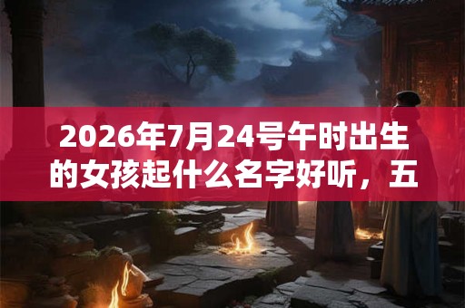 2026年7月24号午时出生的女孩起什么名字好听，五行是什么？