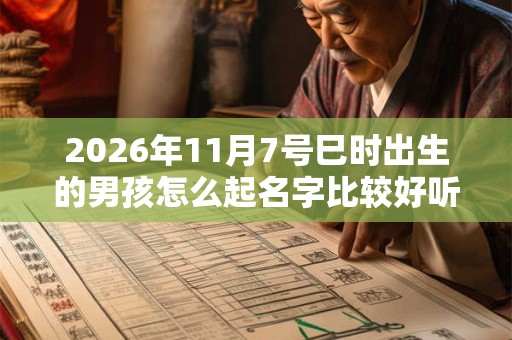 2026年11月7号巳时出生的男孩怎么起名字比较好听 2026年11月7号巳时出生的男孩怎么起名字比较好听
