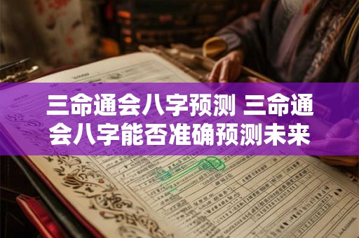 三命通会八字预测 三命通会八字能否准确预测未来