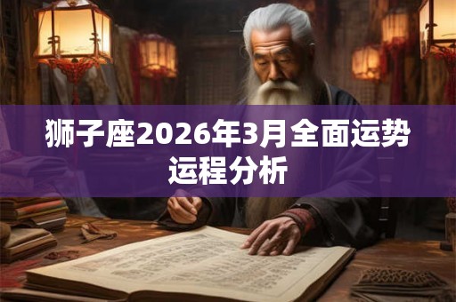 狮子座2026年3月全面运势运程分析