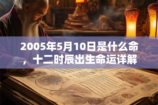 2005年5月10日是什么命,十二时辰出生命运详解 2005年5月10日是什么命,十二时辰出生命运详解