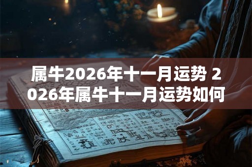 属牛2026年十一月运势 2026年属牛十一月运势如何 属牛2026年十一月运势 2026年属牛十一月运势如何