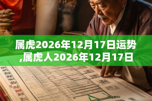 属虎2026年12月17日运势,属虎人2026年12月17日财运,生肖虎2026年12月17日运势