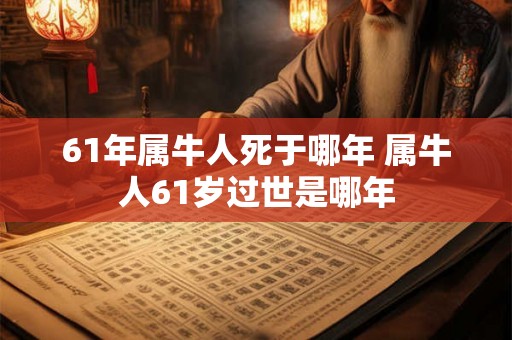 61年属牛人死于哪年 属牛人61岁过世是哪年