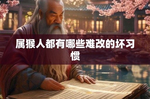 属猴人都有哪些难改的坏习惯