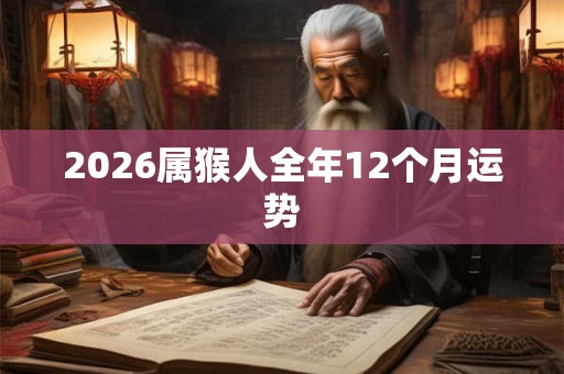 2026属猴人全年12个月运势 2026属猴人全年12个月运势