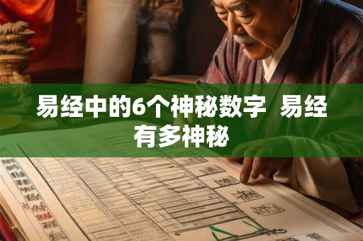 易经中的6个神秘数字  易经有多神秘