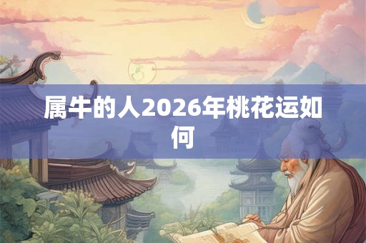 属牛的人2026年桃花运如何