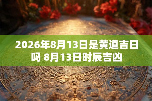 2026年8月13日是黄道吉日吗 8月13日时辰吉凶 2026年8月13日是黄道吉日吗 8月13日时辰吉凶