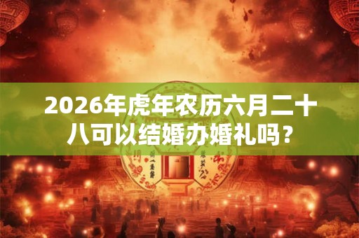 2026年虎年农历六月二十八可以结婚办婚礼吗？