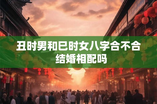 丑时男和巳时女八字合不合 结婚相配吗 丑时男和巳时女八字合不合 结婚相配吗