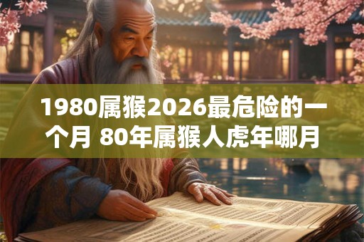 1980属猴2026最危险的一个月 80年属猴人虎年哪月危险