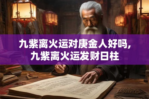 九紫离火运对庚金人好吗,九紫离火运发财日柱