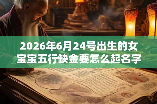 2026年6月24号出生的女宝宝五行缺金要怎么起名字