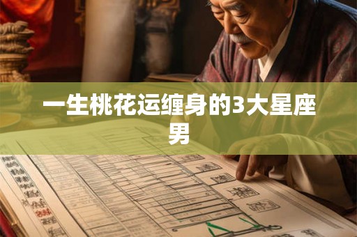 一生桃花运缠身的3大星座男