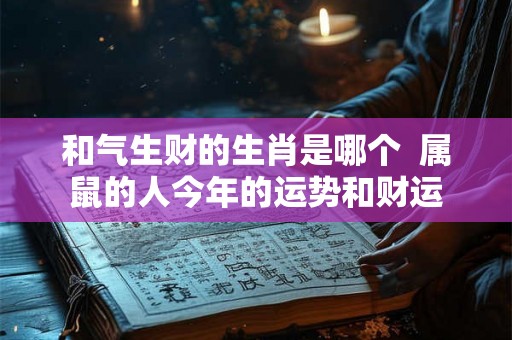 和气生财的生肖是哪个  属鼠的人今年的运势和财运