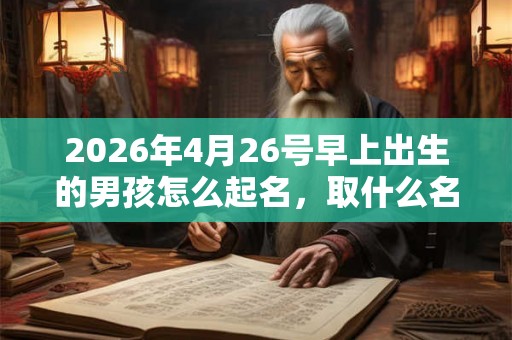 2026年4月26号早上出生的男孩怎么起名，取什么名字吉祥？