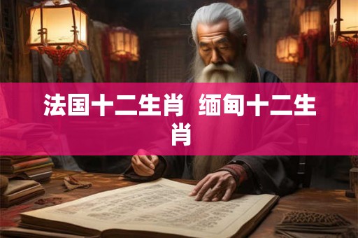 法国十二生肖  缅甸十二生肖