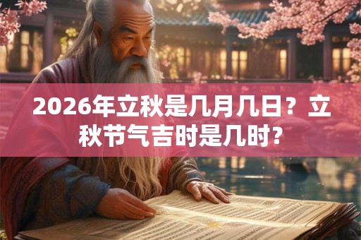 2026年立秋是几月几日？立秋节气吉时是几时？