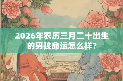 2026年农历三月二十出生的男孩命运怎么样？