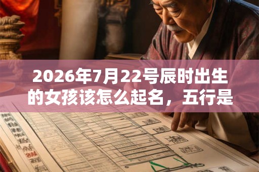 2026年7月22号辰时出生的女孩该怎么起名，五行是什么？