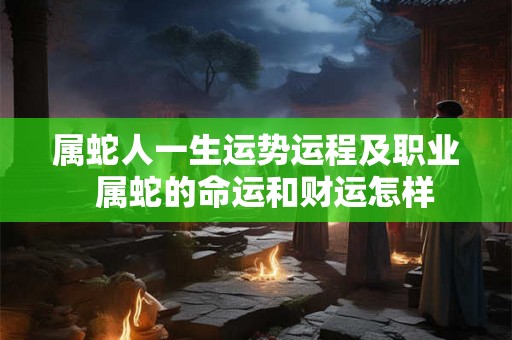 属蛇人一生运势运程及职业  属蛇的命运和财运怎样