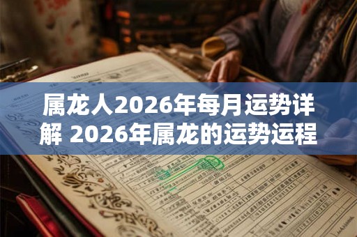 属龙人2026年每月运势详解 2026年属龙的运势运程 属龙人2026年每月运势详解 2026年属龙的运势运程
