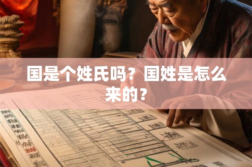 国是个姓氏吗?国姓是怎么来的? 国是个姓氏吗?国姓是怎么来的?