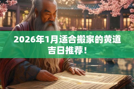 2026年1月适合搬家的黄道吉日推荐! 2026年1月适合搬家的黄道吉日推荐!