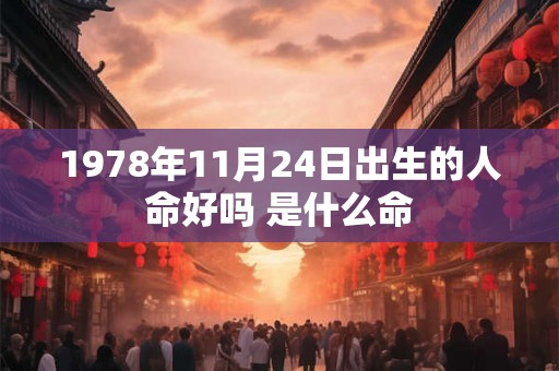 1978年11月24日出生的人命好吗 是什么命