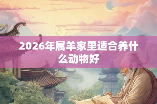 2026年属羊家里适合养什么动物好 2026年属羊家里适合养什么动物好