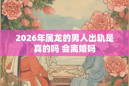 2026年属龙的男人出轨是真的吗 会离婚吗