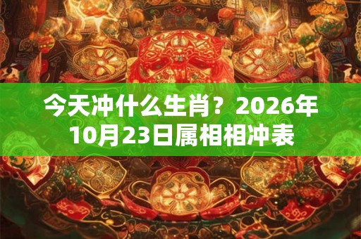 今天冲什么生肖？2026年10月23日属相相冲表