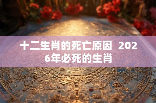 十二生肖的死亡原因  2026年必死的生肖