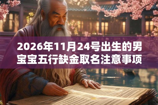 2026年11月24号出生的男宝宝五行缺金取名注意事项
