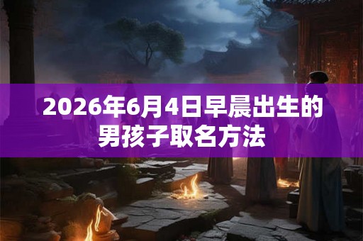 2026年6月4日早晨出生的男孩子取名方法 2026年6月4日早晨出生的男孩子取名方法