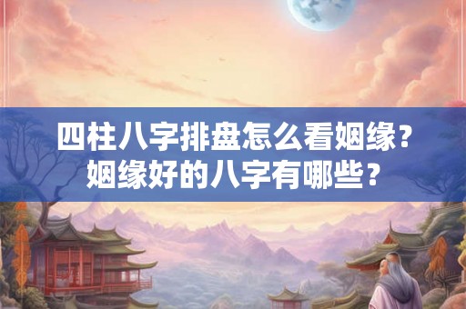 四柱八字排盘怎么看姻缘？姻缘好的八字有哪些？