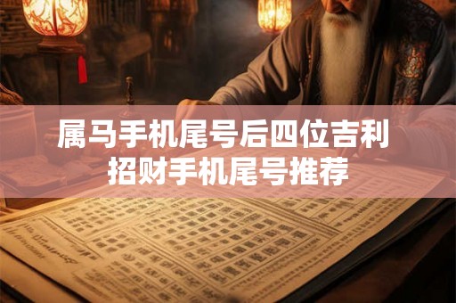 属马手机尾号后四位吉利 招财手机尾号推荐