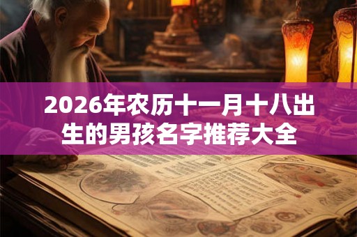 2026年农历十一月十八出生的男孩名字推荐大全 2026年农历十一月十八出生的男孩名字推荐大全