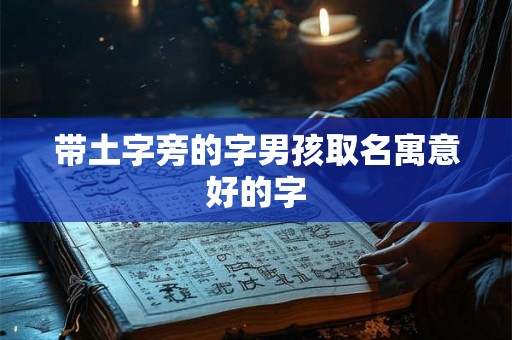 带土字旁的字男孩取名寓意好的字