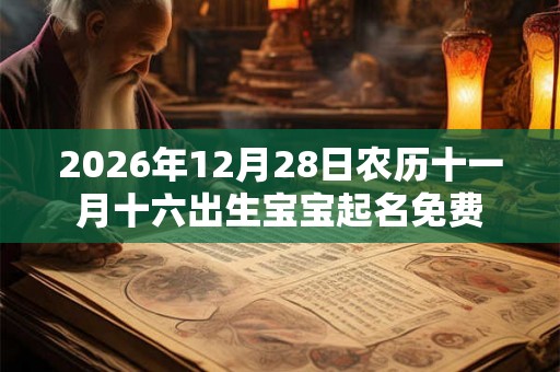 2026年12月28日农历十一月十六出生宝宝起名免费