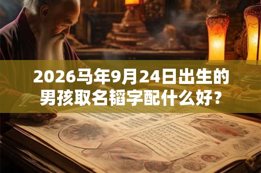 2026马年9月24日出生的男孩取名韬字配什么好？