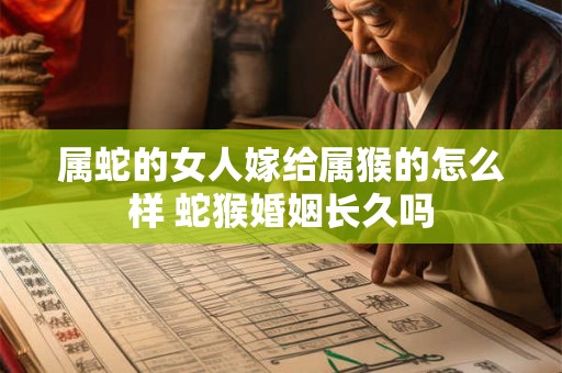 属蛇的女人嫁给属猴的怎么样 蛇猴婚姻长久吗