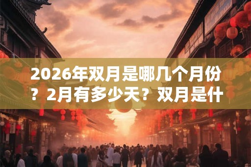 2026年双月是哪几个月份？2月有多少天？双月是什么意思？