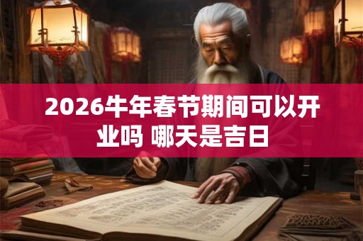 2026牛年春节期间可以开业吗 哪天是吉日 2026牛年春节期间可以开业吗 哪天是吉日