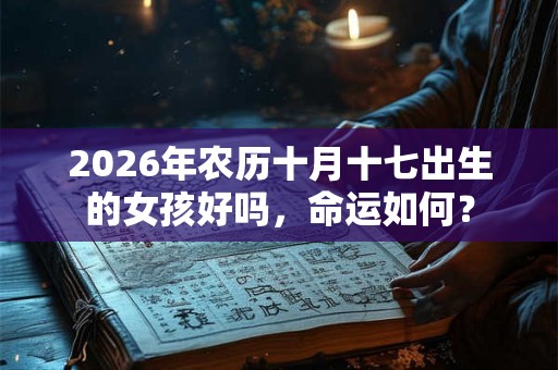 2026年农历十月十七出生的女孩好吗，命运如何？