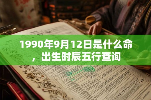 1990年9月12日是什么命，出生时辰五行查询